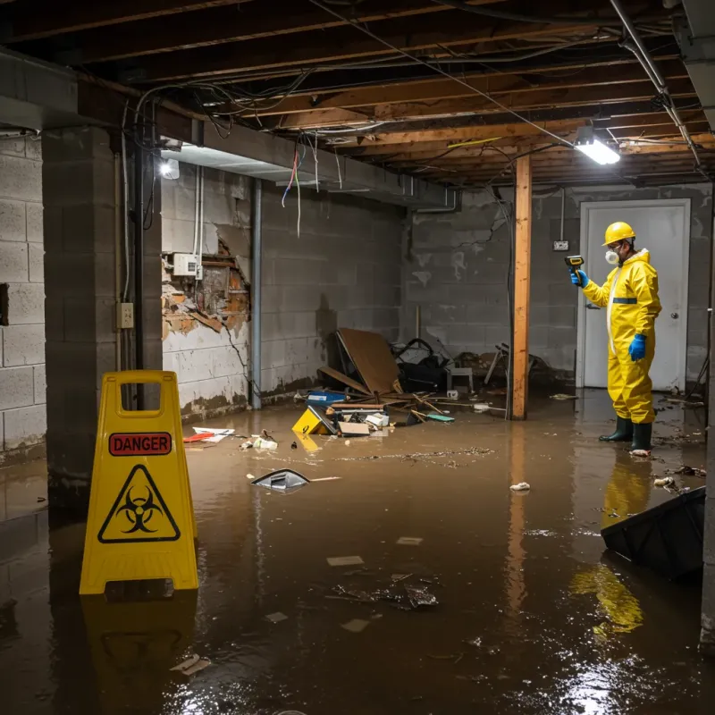 Flooded Basement Electrical Hazard in Saint Joseph, MN Property